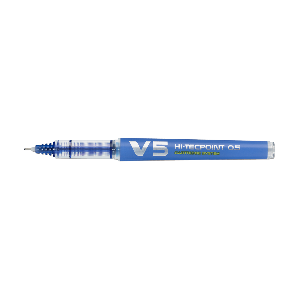 PILOT ΣΤΥΛΟ ΥΓΡΗΣ ΜΕΛΑΝΗΣ ΜΕ ΑΜΠΟΥΛΑ V5 HI-TECPOINT CARTRIDGE 0.5mm ΜΠΛΕ 10 ΤΕΜΑΧΙΑ