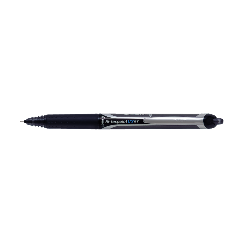 PILOT ΣΤΥΛΟ ΥΓΡΗΣ ΜΕΛΑΝΗΣ ΚΟΥΜΠΙ HI-TECPOINT V7 RT 0.7mm ΜΑΥΡΟ 12 ΤΕΜΑΧΙΑ
