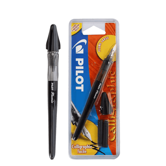 PILOT ΠΕΝΑ ΚΑΛΛΙΓΡΑΦΙΑΣ BLISTER BROAD PLUMIX FCD-B-B ΜΑΥΡΟ & 2 ΑΜΠΟΥΛΕΣ