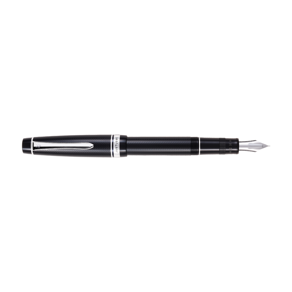 PILOT FINE WRITING ΠΕΝΑ 14Κ. JUSTUS RHODIUM TRIM MEDIUM ΜΑΥΡΗ