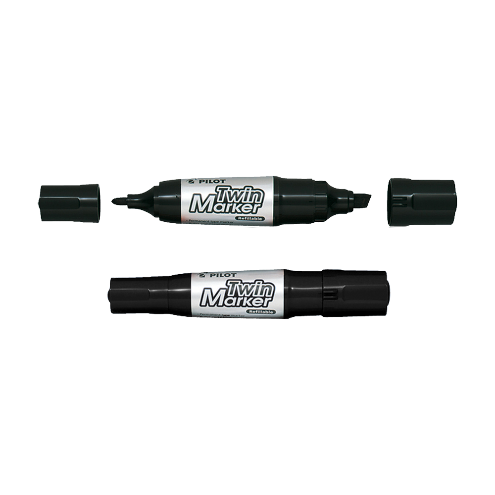 PILOT ΜΑΡΚΑΔΟΡΟΣ ΑΝΕΞΙΤΗΛΟΣ TWIN MARKER JUMBO ΜΑΥΡΟ