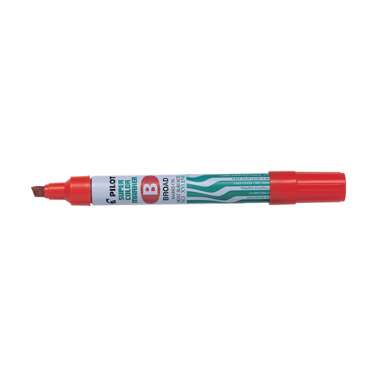 PILOT ΜΑΡΚΑΔΟΡΟΣ ΑΝΕΞΙΤΗΛΟΣ SUPER COLOR BROAD ΠΛΑΚΕ ΚΟΚΚΙΝΟΣ 12 ΤΕΜΑΧΙΑ