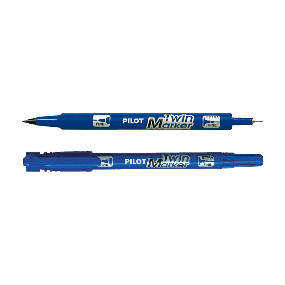 PILOT ΜΑΡΚΑΔΟΡΟΣ ΑΝΕΞΙΤΗΛΟΣ TWIN MARKER ΜΠΛΕ 10 ΤΕΜΑΧΙΑ