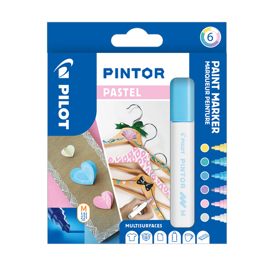 PILOT ΜΑΡΚΑΔΟΡΟΣ PAINT PINTOR MEDIUM PASTEL ΣΕΤ 6 ΤΕΜΑΧΙΑ