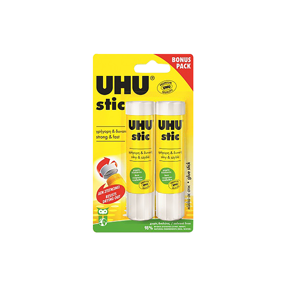 UHU ΚΟΛΛΑ STIC 21gr 2 ΤΕΜΑΧΙΑ