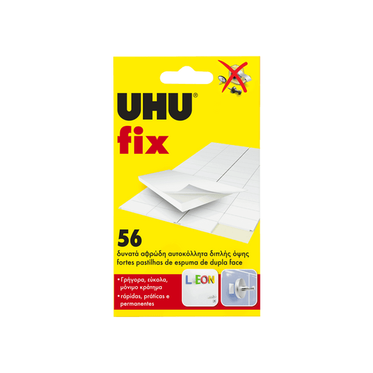 UHU FIX ΑΥΤΟΚΟΛΛΗΤΟ ΔΙΠΛΗΣ ΟΨΗΣ 56Τ. 12 ΤΕΜΑΧΙΑ