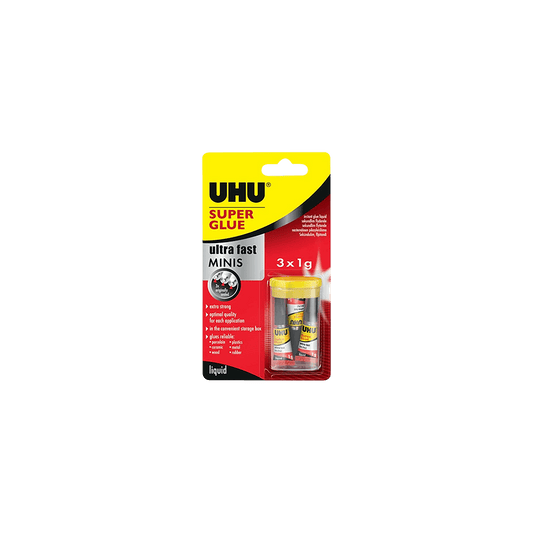 UHU ΚΟΛΛΑ BLISTER SUPER GLUE MINIS 1gr 3 ΤΕΜΑΧΙΑ