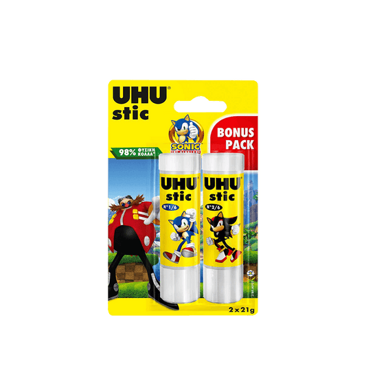 UHU ΚΟΛΛΑ STIC SONIC BLISTER 2 ΤΕΜΑΧΙΑ 21gr