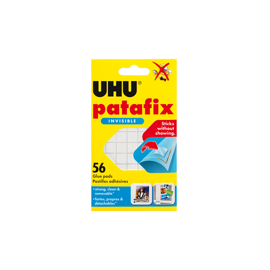 UHU TACK BLISTER PATAFIX ΑΟΡΑΤΟ 12x12mm 56Τ/ΚΑΡΤΕΛΑ 12 ΤΕΜΑΧΙΑ
