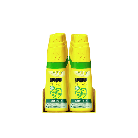 UHU ΚΟΛΛΑ ΡΕΥΣΤΗ 35ml TWIST & GLUE RENATURE 12 ΤΕΜΑΧΙΑ